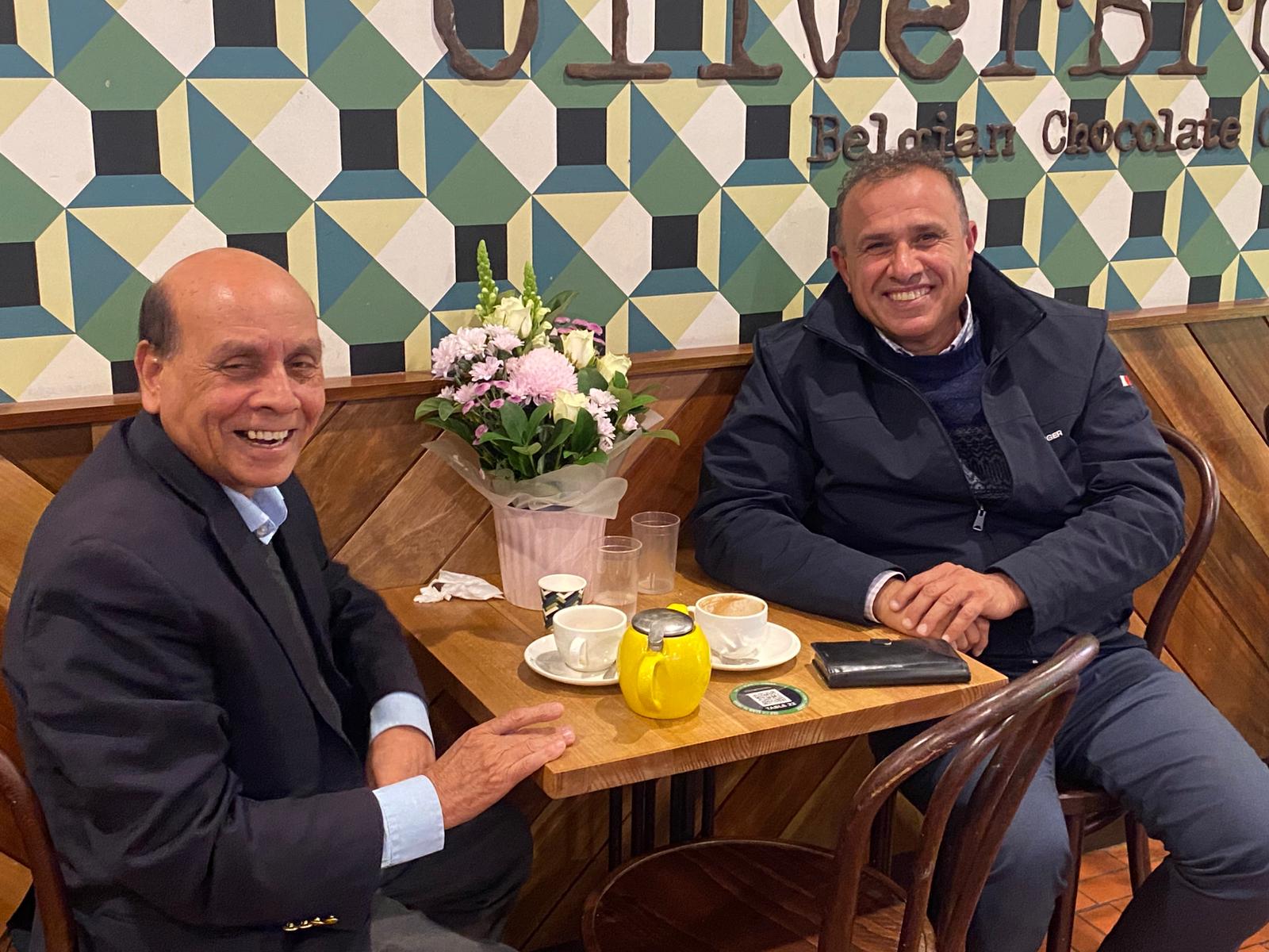 PMA members meeting over tea in Canberra